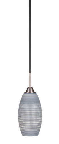 Paramount 1 Light Mini Pendant In Matte Black & Brushed Nickel (3401-MBBN-4042)