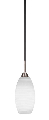 Paramount 1 Light Mini Pendant In Matte Black & Brushed Nickel (3401-MBBN-4041)