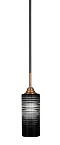 Paramount 1 Light Mini Pendant In Matte Black & Brass (3401-MBBR-4099)