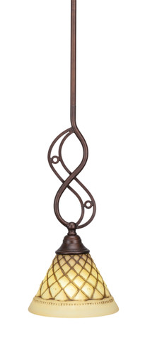 Jazz 1 Light Mini Pendant In Bronze (232-BRZ-7185)