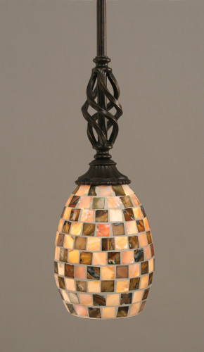Elegante 1 Light Mini Pendant In Dark Granite (80-DG-408)