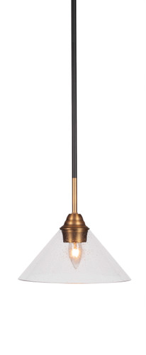Paramount 1 Light Mini Pendant In Matte Black & Brass (3401-MBBR-304)