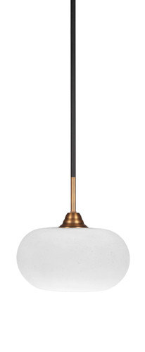 Paramount 1 Light Mini Pendant In Matte Black & Brass (3401-MBBR-214)