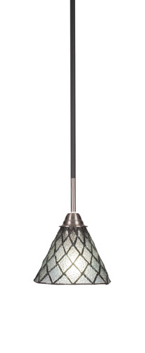 Paramount 1 Light Mini Pendant In Matte Black & Brushed Nickel (3401-MBBN-9185)