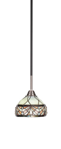 Paramount 1 Light Mini Pendant In Matte Black & Brushed Nickel (3401-MBBN-9485)