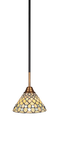 Paramount 1 Light Mini Pendant In Matte Black & Brass (3401-MBBR-9415)