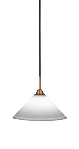 Paramount 1 Light Mini Pendant In Matte Black & Brass (3401-MBBR-316)