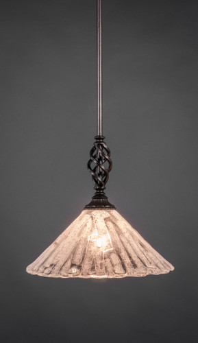 Elegante 1 Light Mini Pendant In Dark Granite (80-DG-709)