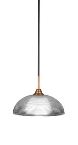 Paramount 1 Light Mini Pendant In Matte Black & Brass (3401-MBBR-540)