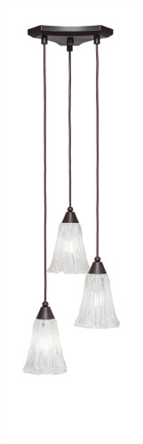 Europa 3 Light Cluster Pendalier In Dark Granite (28-DG-729)