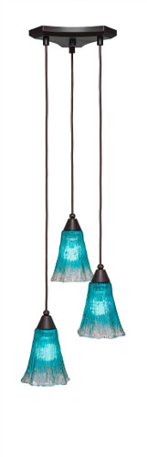 Europa 3 Light Cluster Pendalier In Dark Granite (28-DG-725)