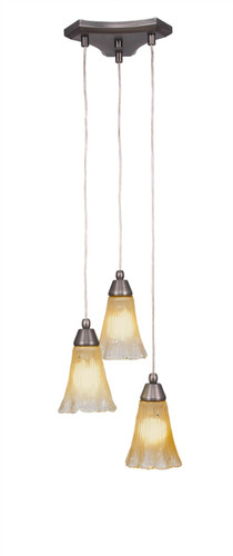 Europa 3 Light Cluster Pendalier In Brushed Nickel (28-BN-720)