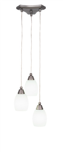 Europa 3 Light Cluster Pendalier In Brushed Nickel (28-BN-615)