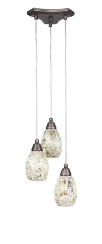 Europa 3 Light Cluster Pendalier In Brushed Nickel (28-BN-5054)