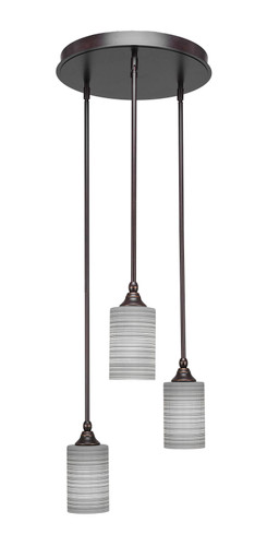 Empire 3 Light Cluster Pendalier In Dark Granite (2143-DG-4062)