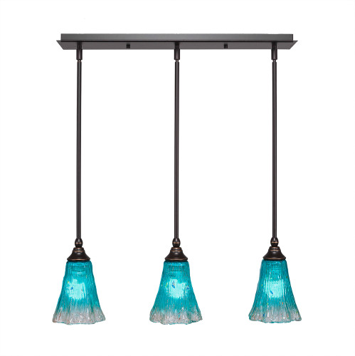 3 Light Linear Pendalier In Dark Granite (25-DG-725)