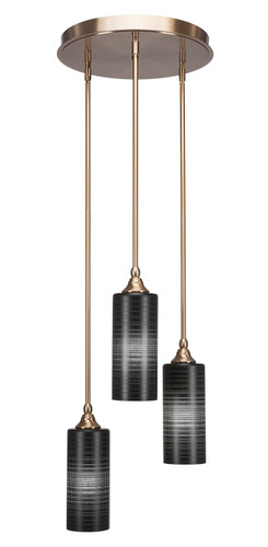 Empire 3 Light Cluster Pendalier In New Age Brass (2143-NAB-4099)