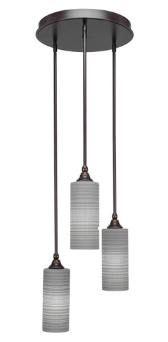 Empire 3 Light Cluster Pendalier In Dark Granite (2143-DG-4092)