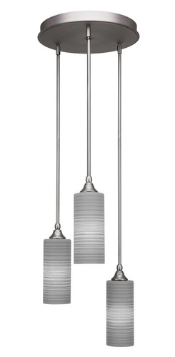 Empire 3 Light Cluster Pendalier In Brushed Nickel (2143-BN-4092)