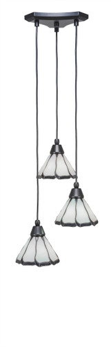 Europa 3 Light Cluster Pendalier In Matte Black (28-MB-9125)