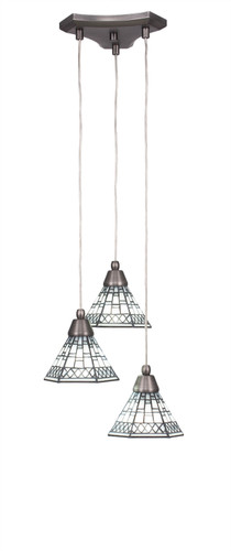 Europa 3 Light Cluster Pendalier In Brushed Nickel (28-BN-9105)