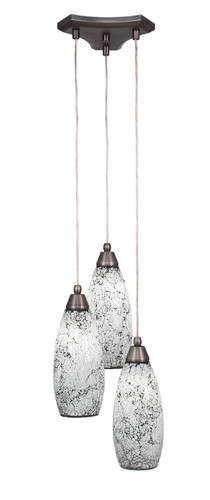 Europa 3 Light Cluster Pendalier In Brushed Nickel (28-BN-416)
