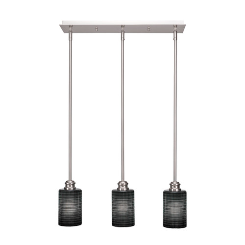 Edge 3 Light Linear Pendalier In Brushed Nickel (1153-BN-4069)