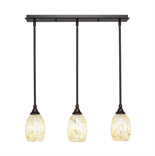 3 Light Linear Pendalier In Dark Granite (25-DG-406)