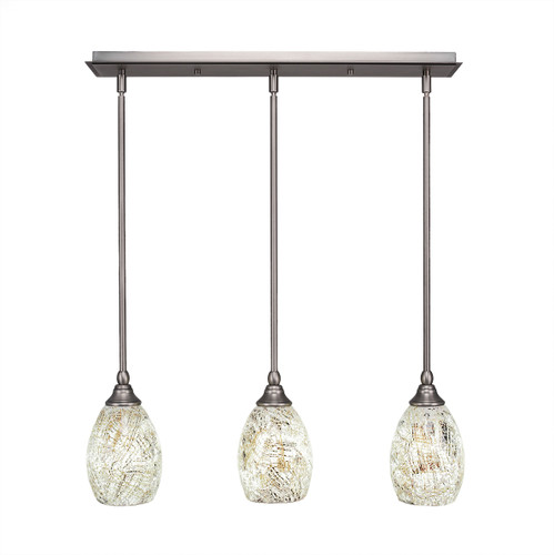 3 Light Linear Pendalier In Brushed Nickel (25-BN-5054)