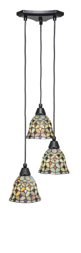 Europa 3 Light Cluster Pendalier In Matte Black (28-MB-9965)