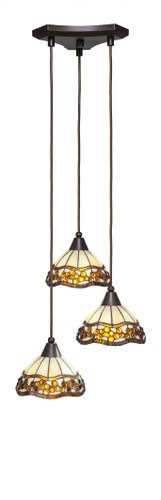 Europa 3 Light Cluster Pendalier In Dark Granite (28-DG-9975)