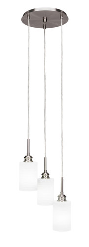 Edge 3 Light Cluster Pendalier In Brushed Nickel (1173-BN-4061)