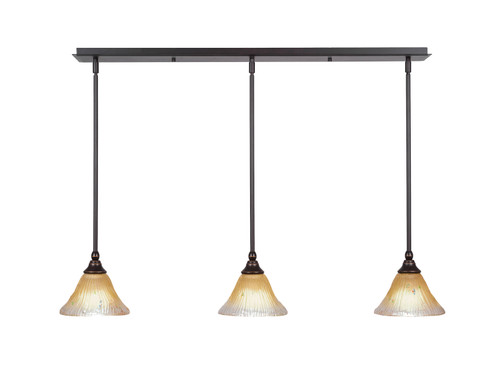 3 Light Linear Pendalier In Dark Granite (36-DG-750)