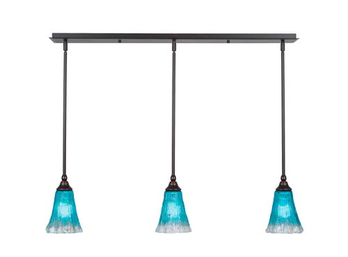 3 Light Linear Pendalier In Dark Granite (36-DG-725)