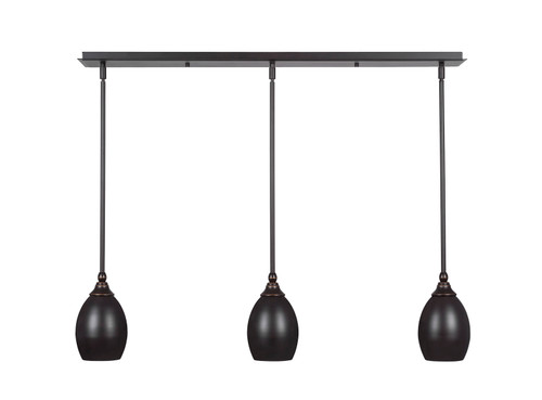 3 Light Linear Pendalier In Dark Granite (36-DG-426)