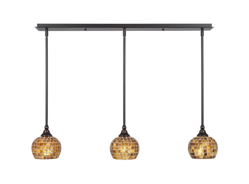 3 Light Linear Pendalier In Dark Granite (36-DG-402)