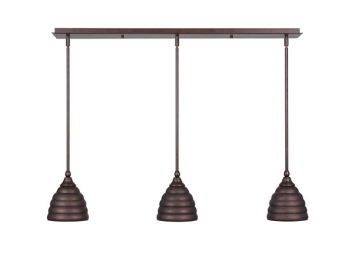 3 Light Linear Pendalier In Bronze (36-BRZ-425)