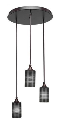 Empire 3 Light Cluster Pendalier In Dark Granite (2183-DG-4069)