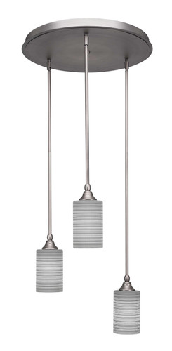 Empire 3 Light Cluster Pendalier In Brushed Nickel (2183-BN-4062)