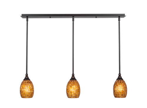 3 Light Linear Pendalier In Dark Granite (36-DG-409)