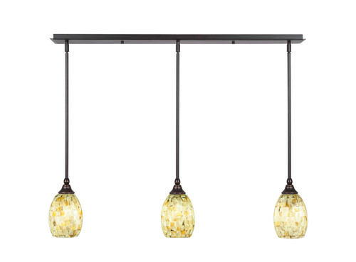 3 Light Linear Pendalier In Dark Granite (36-DG-406)