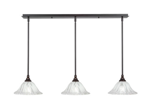 3 Light Linear Pendalier In Dark Granite (36-DG-7193)