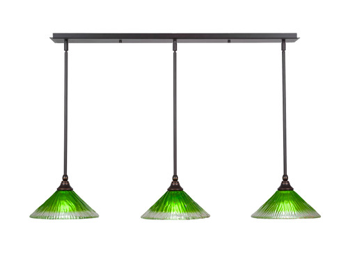 3 Light Linear Pendalier In Dark Granite (36-DG-437)