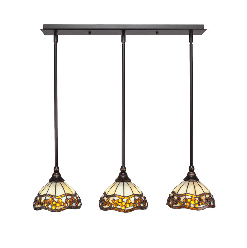 3 Light Linear Pendalier In Dark Granite (25-DG-9975)