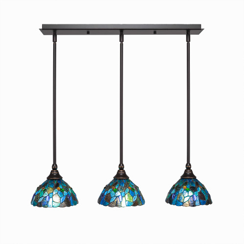 3 Light Linear Pendalier In Dark Granite (25-DG-9955)