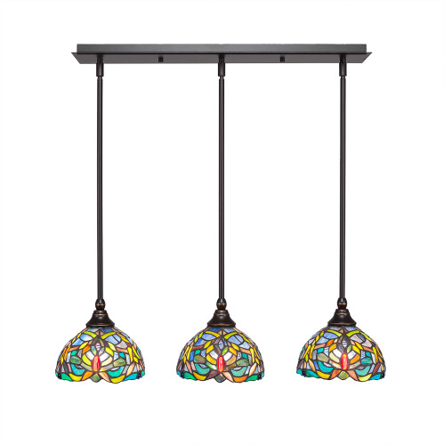 3 Light Linear Pendalier In Dark Granite (25-DG-9905)