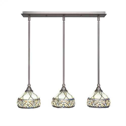 3 Light Linear Pendalier In Brushed Nickel (25-BN-9485)