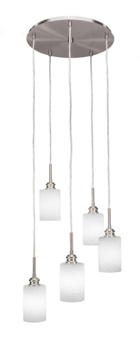 Edge 5 Light Cluster Pendalier In Brushed Nickel (1175-BN-310)