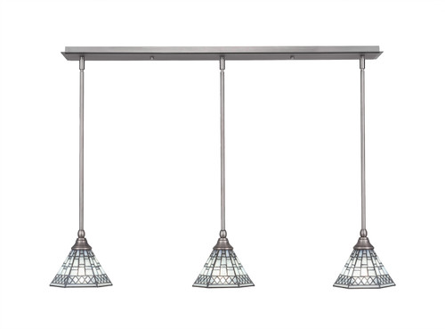 3 Light Linear Pendalier In Brushed Nickel (36-BN-9105)