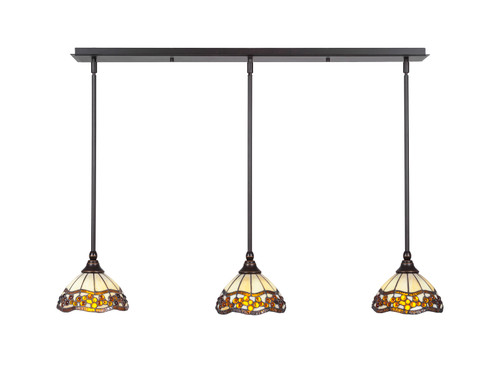 3 Light Linear Pendalier In Dark Granite (36-DG-9975)